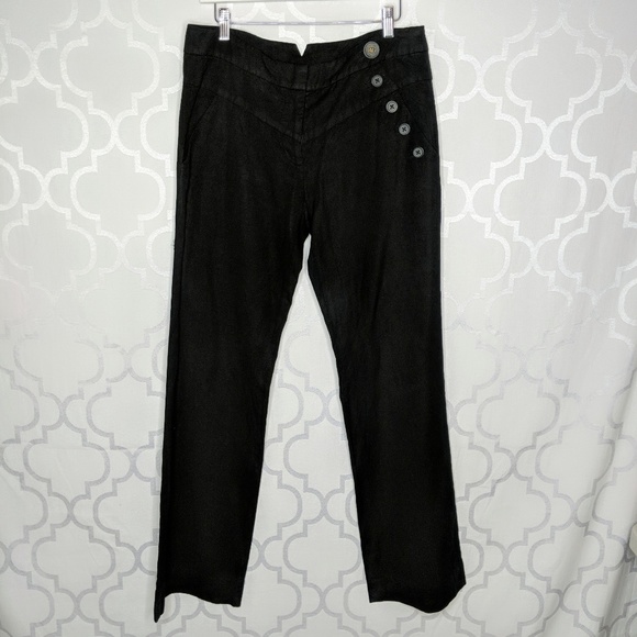 Anthropologie Elevenses Black Sailor Pants - Picture 1 of 12